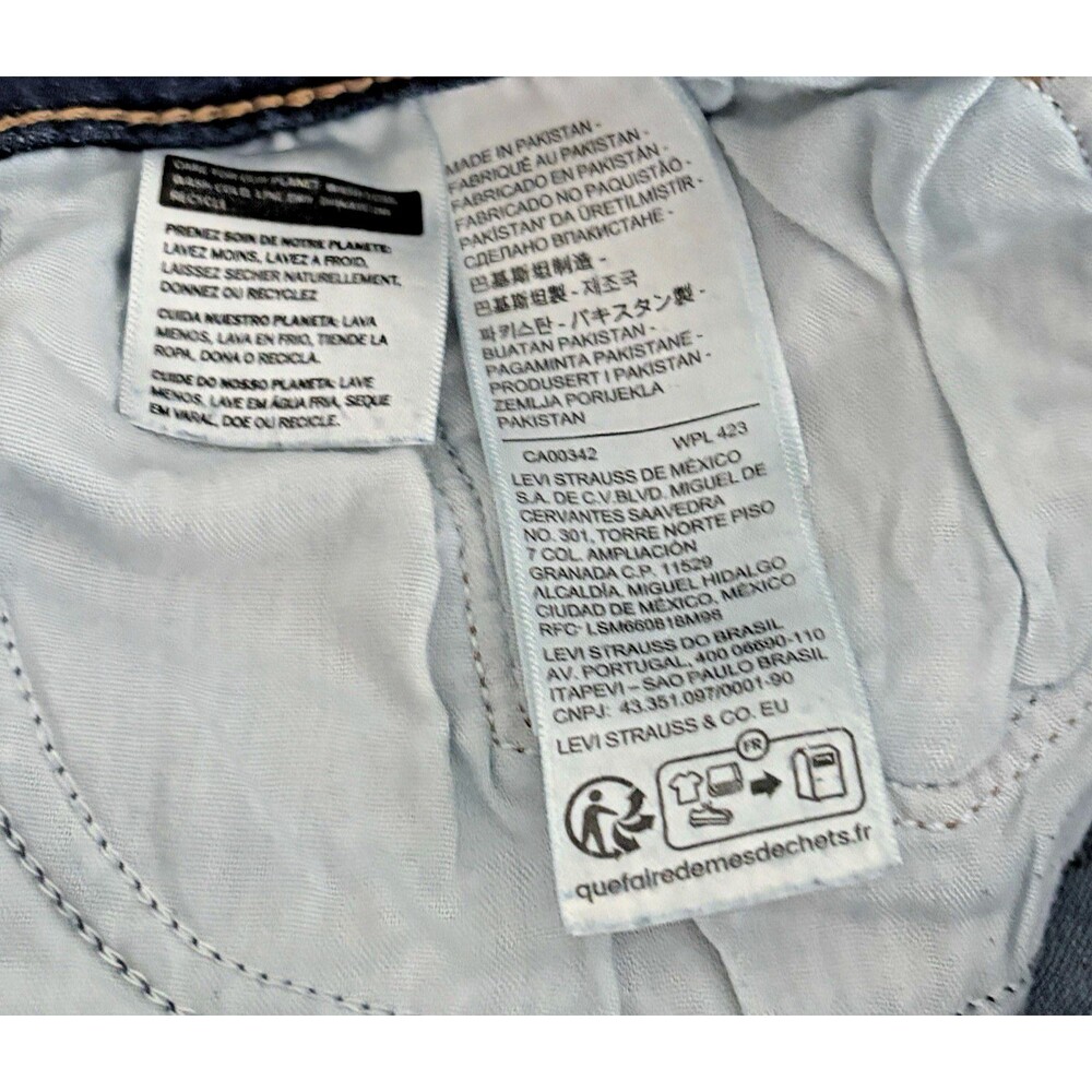 Levi's Jeans Womens 16 Blue Dark Wash Straight Classic Stretch Pockets 27 inseam - Picture 16 of 16